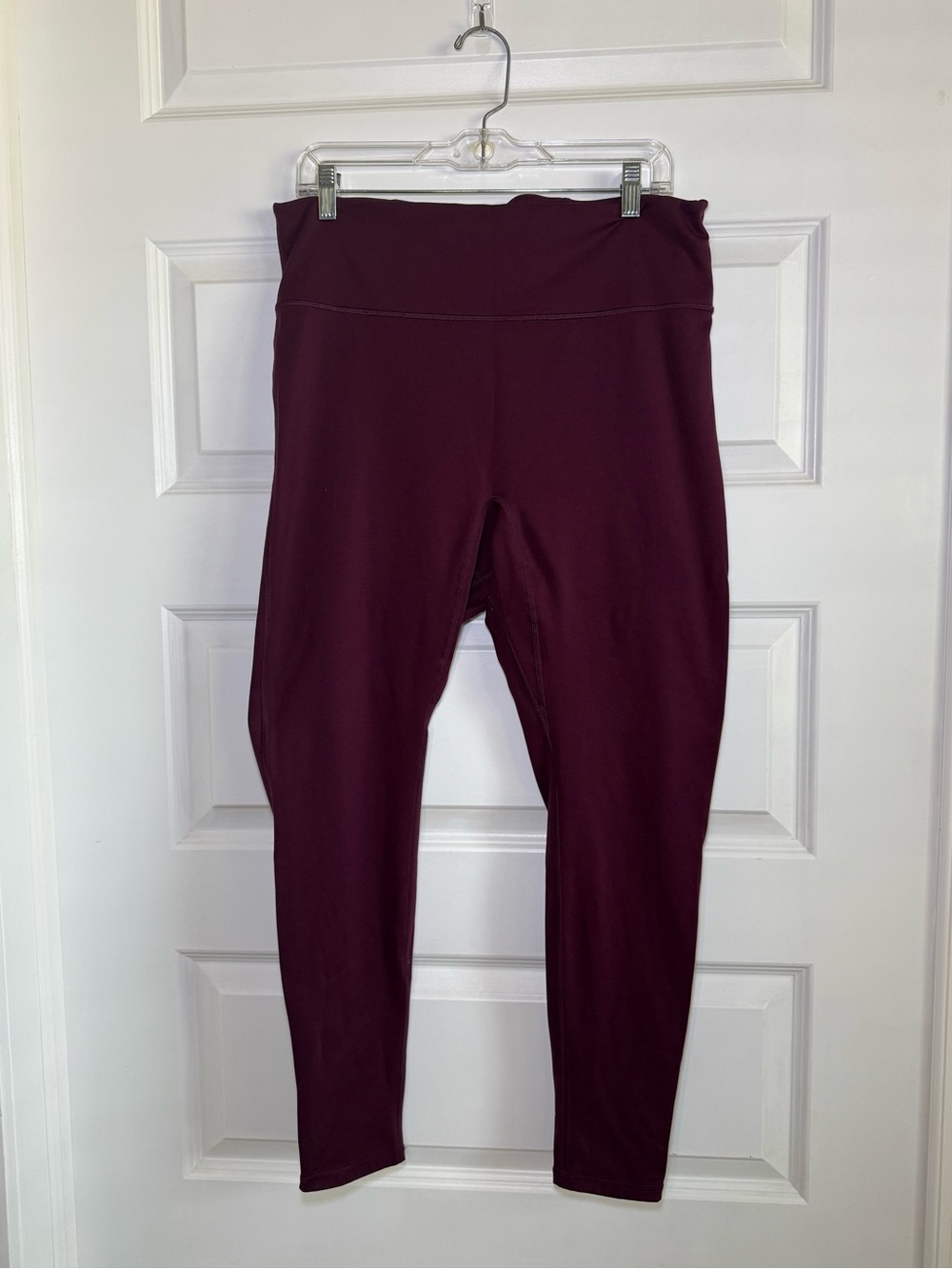 Fabletics High-Waist Full Length Leggings in Deep Burgundy